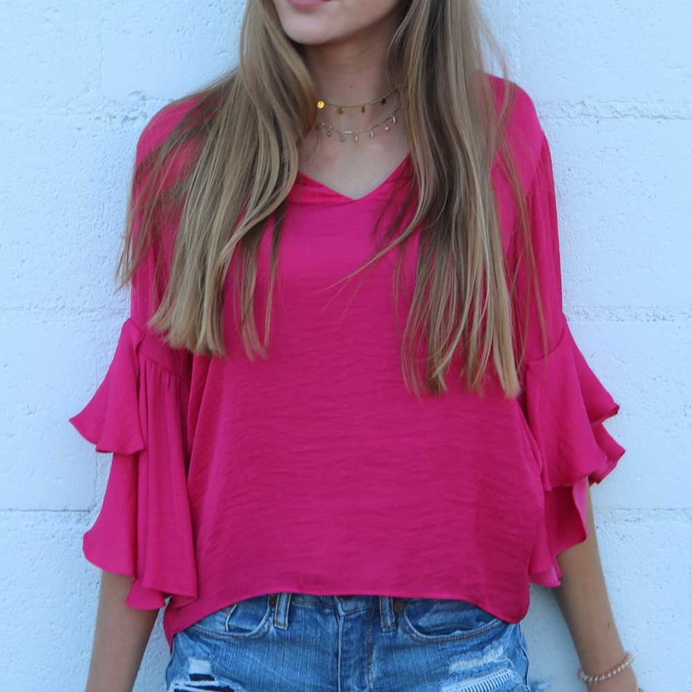 Flowy pink shirt